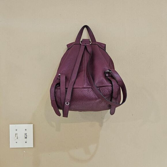 Coach preppy grunge burgundy pebbled leather Billie backpack main image 4